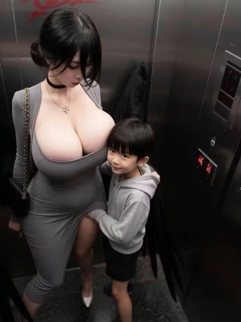 电梯里只有我和巨乳御姐